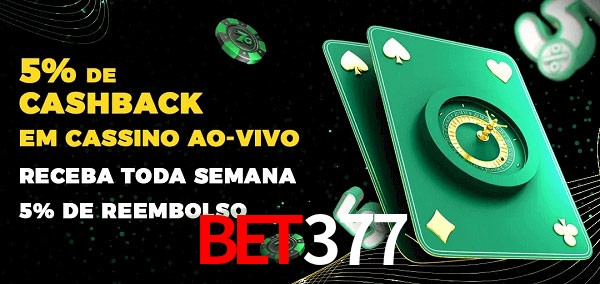 Promoções do cassino ao Vivo BET377